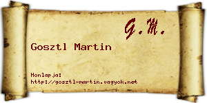Gosztl Martin névjegykártya